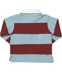 Blue Rooster by Pink Chicken Boys Albert Horizontal Stripe Rugby Shirt