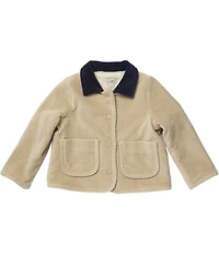Blue Rooster By Pink Chicken Boys Jace Corduroy Sherpa Lined Snap Front Jacket
