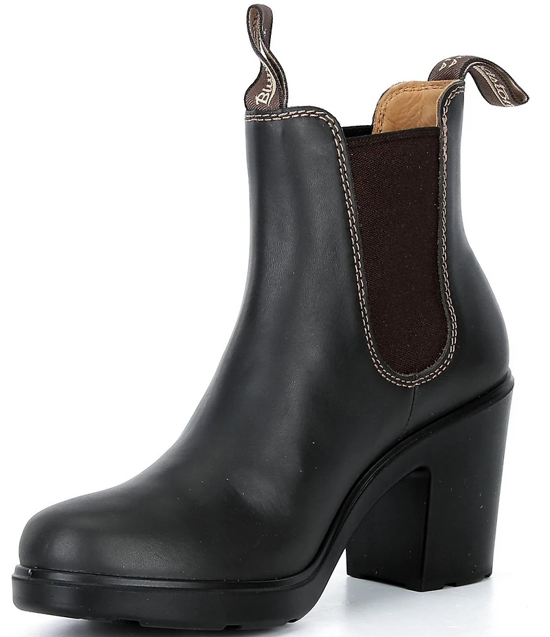 Blundstone Women's Block Heeled Water-Resistant Leather Booties
