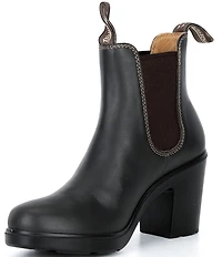 Blundstone Women's Block Heeled Water-Resistant Leather Booties