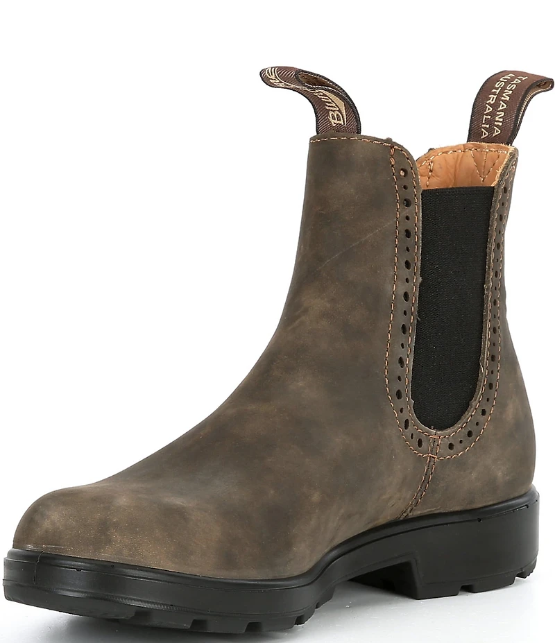 Blundstone Women's Originals Water-Resistant Rustic Leather Brogue Booties
