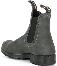 Blundstone Women's Originals Water-Resistant Rustic Leather Brogue Booties