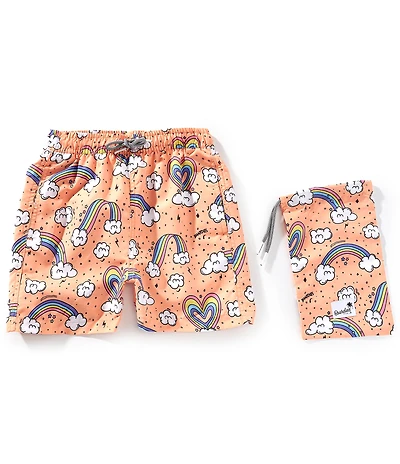 Boardies Little/Big Boys Kids Rainbows And Unicorns Swim Shorts