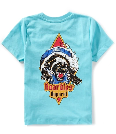 Boardies Little/Big Boys Short Sleeve Panther Kids T-Shirt