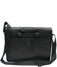 BOCONI Garth Coated Zipper Leather Messenger Bag