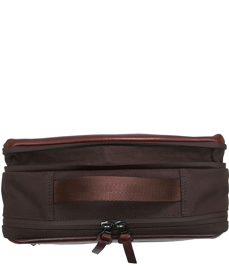 BOCONI Garth Expandable Full Grain Leather Travel Kit