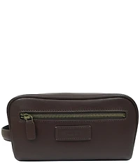 BOCONI Men's Michael Full Grain Leather Dopp Kit Handcrafted Travel Kit