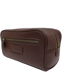 BOCONI Men's Michael Full Grain Leather Dopp Kit Handcrafted Travel Kit