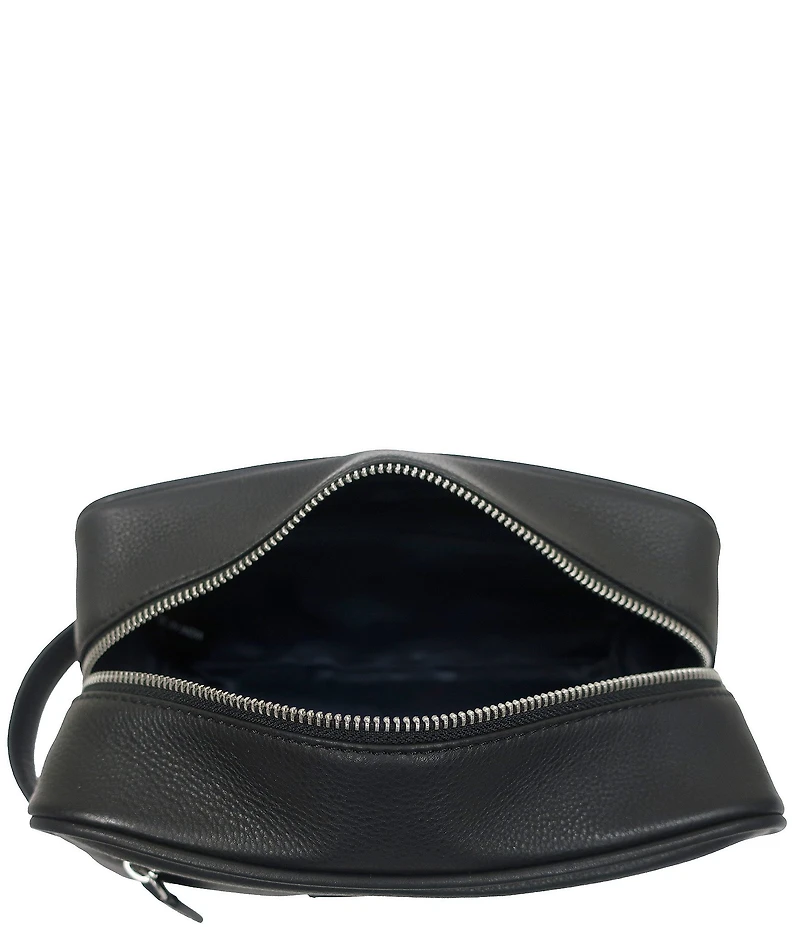BOCONI Men's Michael Full Grain Leather Dopp Kit Handcrafted Travel Kit