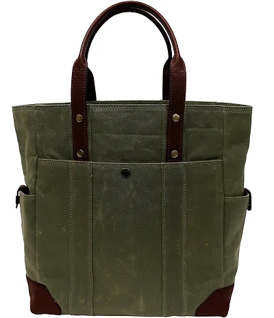 BOCONI Sloan Waxed Canvas and Pull-up Leather Tote Bag