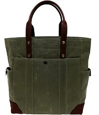BOCONI Sloan Waxed Canvas and Pull-up Leather Tote Bag