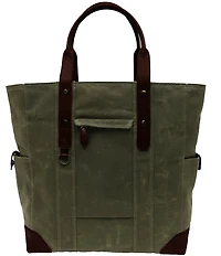 BOCONI Sloan Waxed Canvas and Pull-up Leather Tote Bag