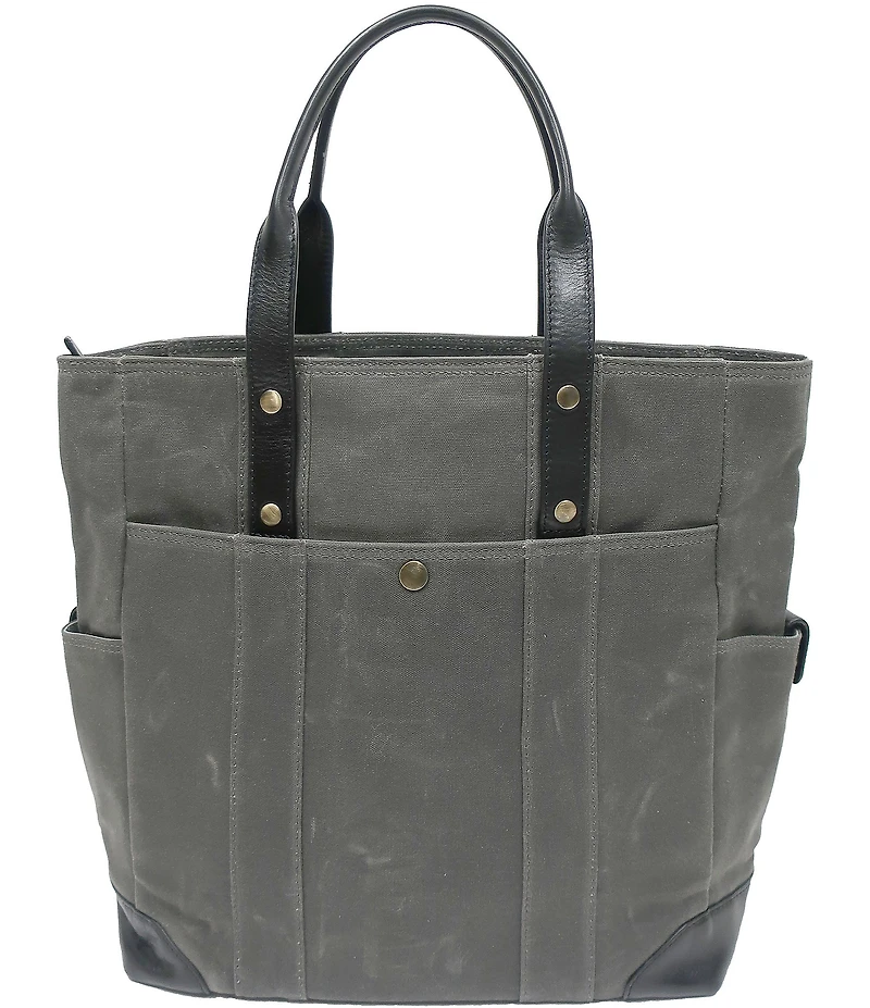 BOCONI Sloan Waxed Canvas and Pull-up Leather Tote Bag