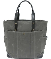 BOCONI Sloan Waxed Canvas and Pull-up Leather Tote Bag