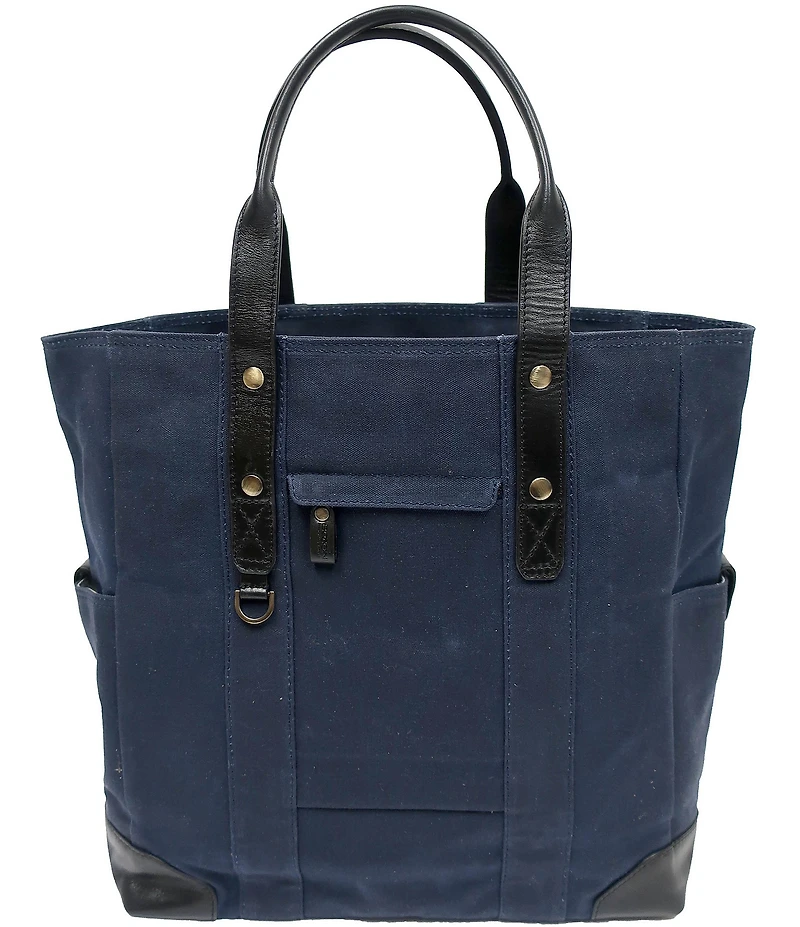 BOCONI Sloan Waxed Canvas and Pull-up Leather Tote Bag