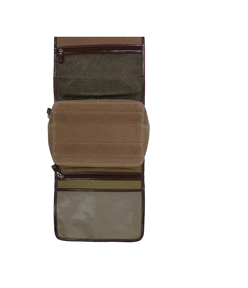 BOCONI Sloan Waxed Canvas Hanging Travel Kit