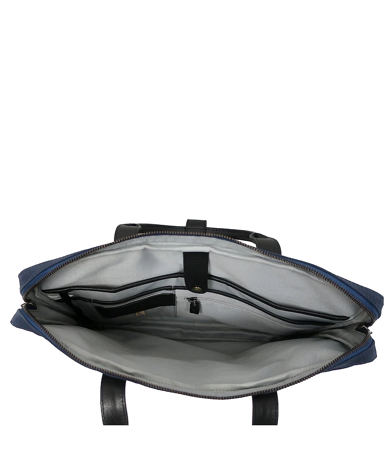 BOCONI Sloan Waxed Canvas Travel Laptop Briefcase