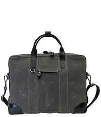BOCONI Sloan Waxed Canvas Travel Laptop Briefcase