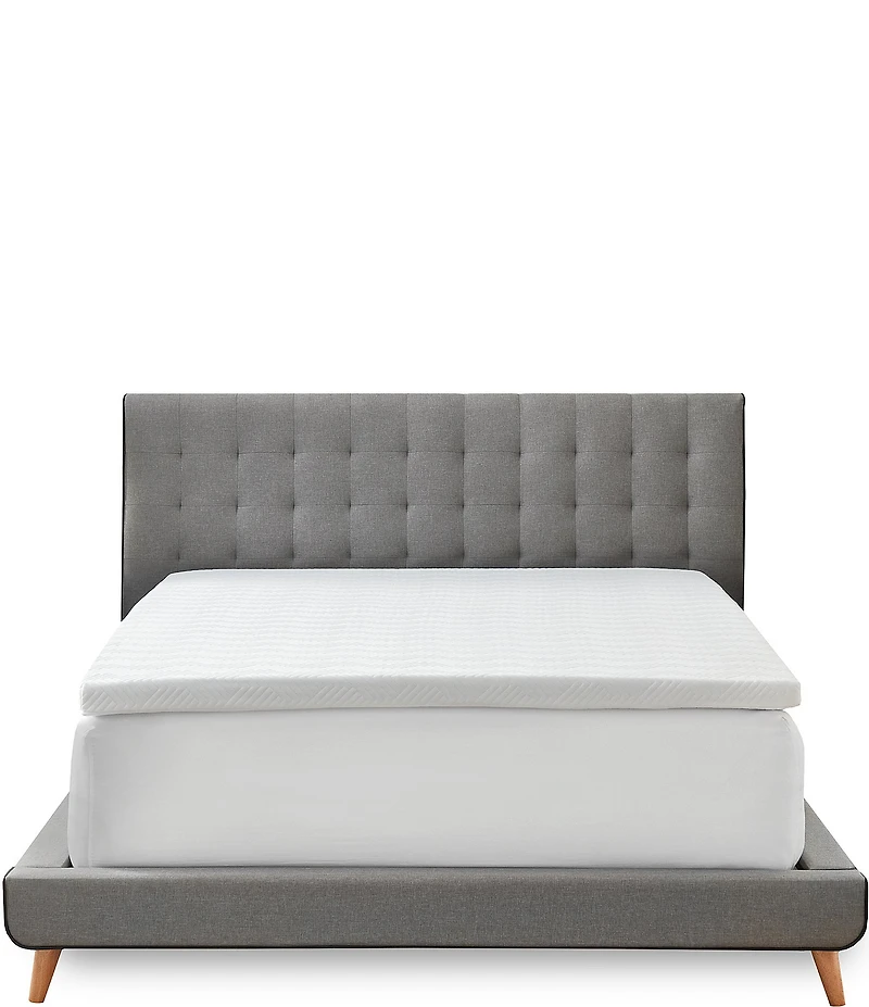 BodiPEDIC 2-Inch Gel-Infused Memory Foam Mattress Bed Topper with Circular-Knit Cover