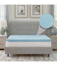 BodiPEDIC 2.5-Inch Gel-Infused Convoluted Memory Foam Mattress Bed Topper