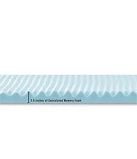 BodiPEDIC 2.5-Inch Gel-Infused Convoluted Memory Foam Mattress Bed Topper