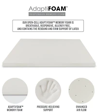 BodiPEDIC 3-Inch AdaptiFoam Responsive Memory Foam Mattress Bed Topper
