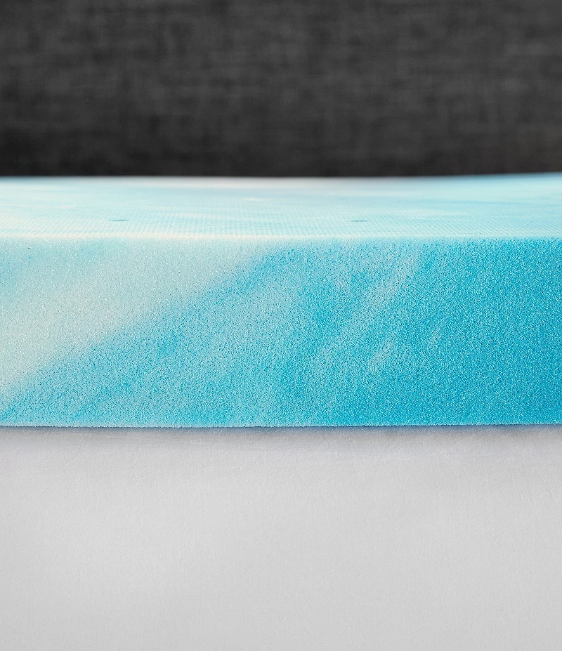 BodiPEDIC 3-Inch Cooling Gel Swirl Memory Foam Mattress Bed Topper