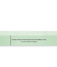 BodiPEDIC 3-Inch Green Tea Infused Memory Foam Mattress Bed Topper