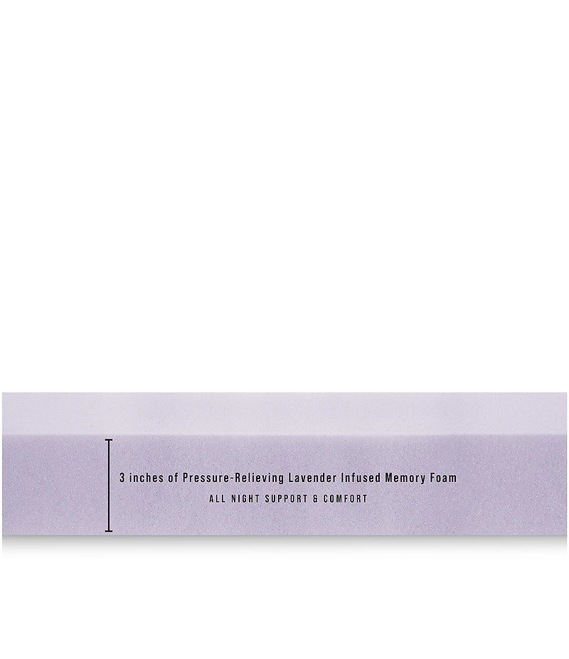 BodiPEDIC 3-Inch Lavender Infused Memory Foam Mattress Bed Topper