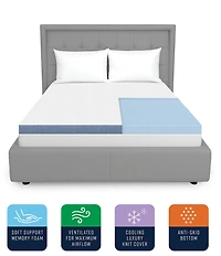 BodiPEDIC 4#double; Cooling Gel-Infused Soft Support Memory Foam Mattress Bed Topper