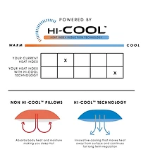 Bodipedic All Night Climate Control Fiber Filled Jumbo Bed Pillow Powered by Hi-Cool