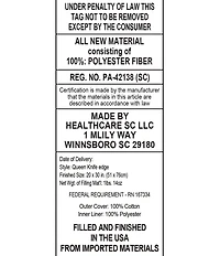 Bodipedic All Night Climate Control Fiber Filled Jumbo Bed Pillow Powered by Hi-Cool