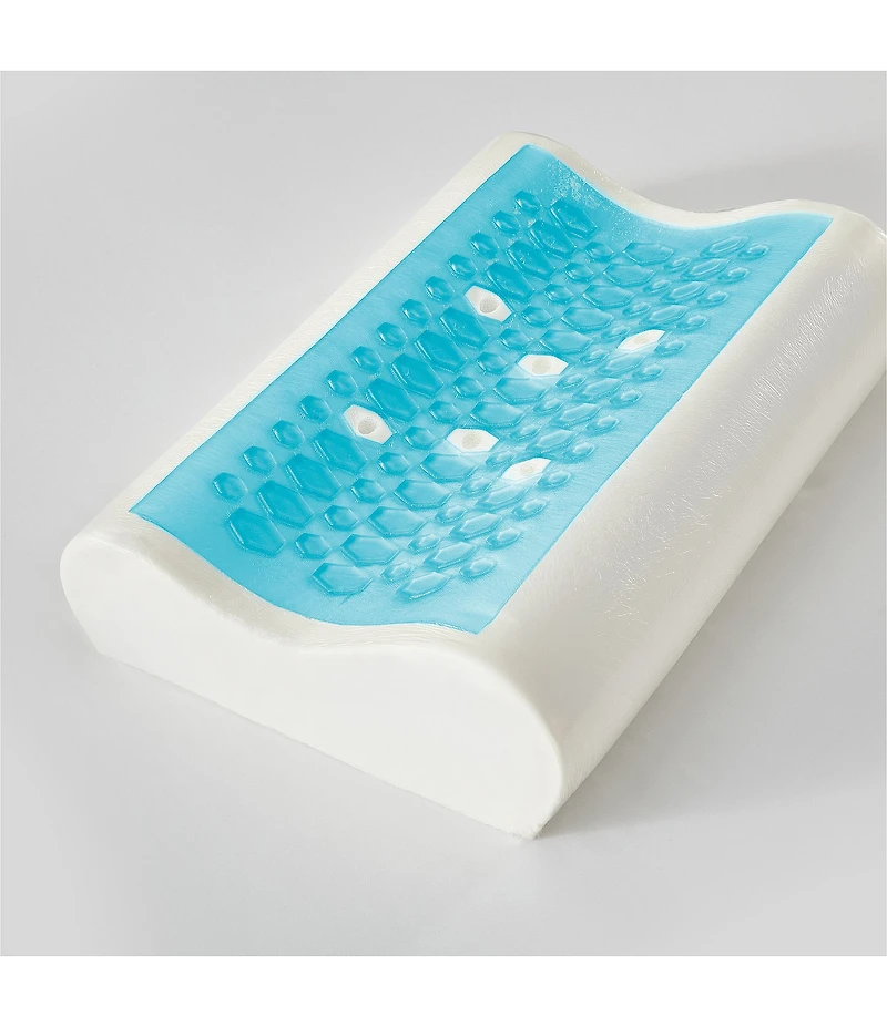 BodiPEDIC Cooling Gel Overlay Memory Foam Contour Bed Oversized Pillow