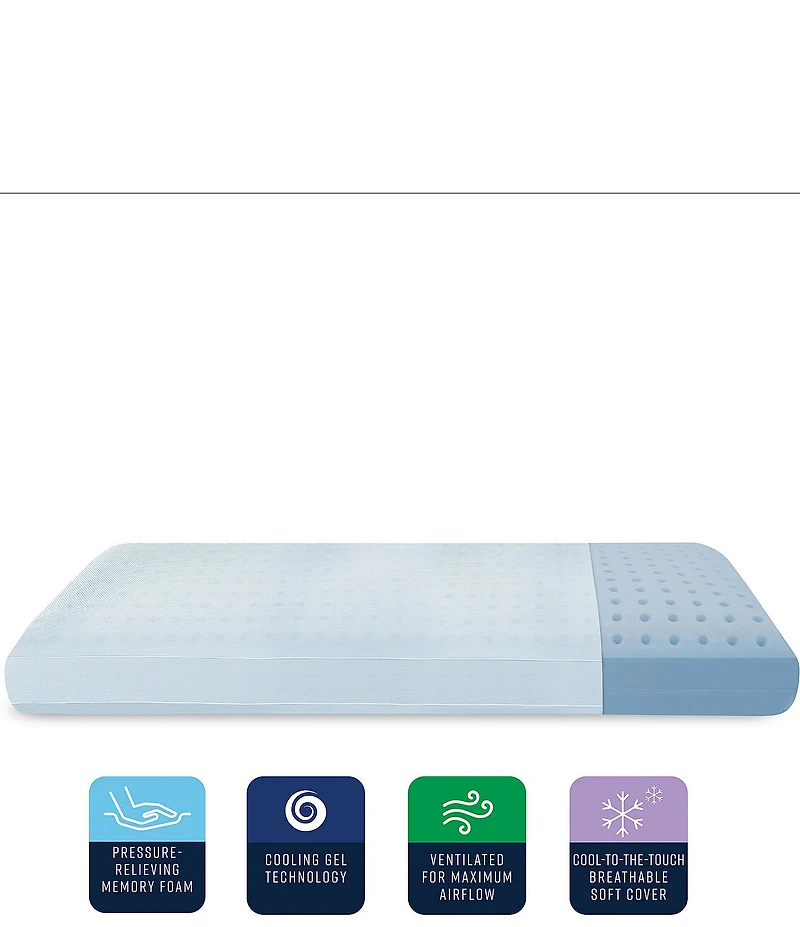 BodiPEDIC Dual Cooling Gusseted Memory Foam King Bed Pillow