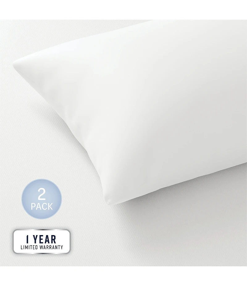 BodiPEDIC Fiber Filled Square Euro Pillow Insert, Set of 2