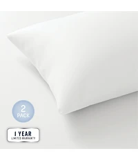 BodiPEDIC Fiber Filled Square Euro Pillow Insert, Set of 2