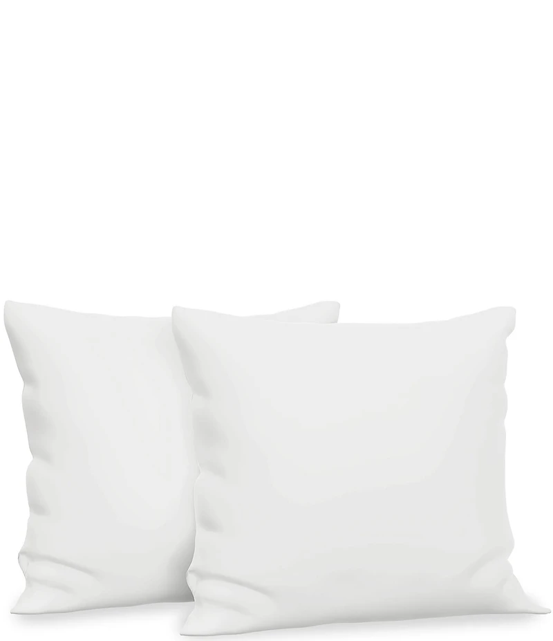 BodiPEDIC Fiber Filled Square Euro Pillow Insert, Set of 2