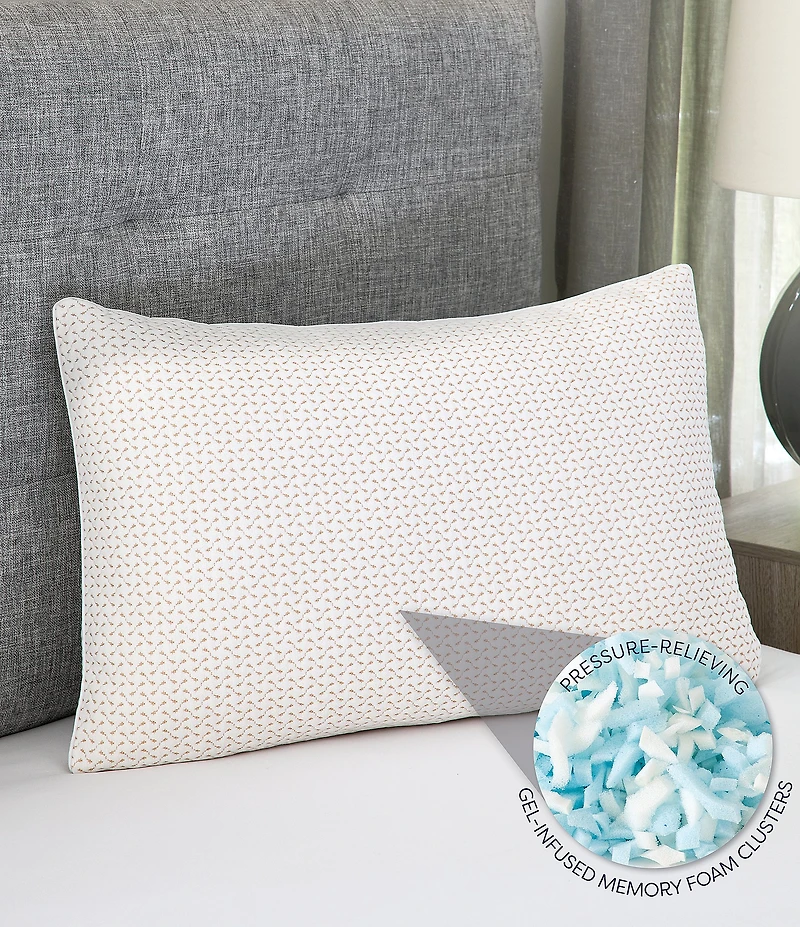 BodiPEDIC Gel-Infused Memory Foam Cluster Jumbo Bed Pillow with Copper Infused Cover