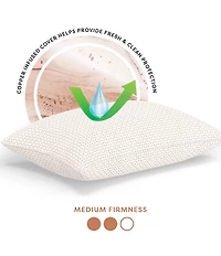 BodiPEDIC Gel-Infused Memory Foam Cluster Jumbo Bed Pillow with Copper Infused Cover