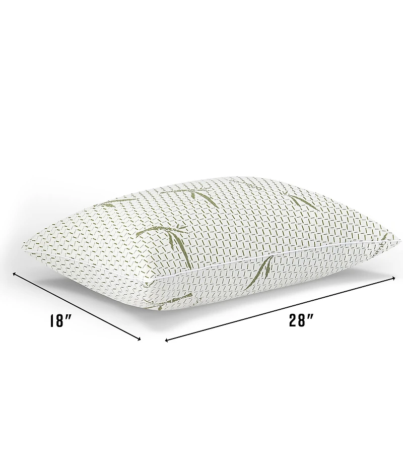BodiPEDIC Gel-Infused Memory Foam Cluster Jumbo Bed Pillow with Rayon from Bamboo Infused Cover