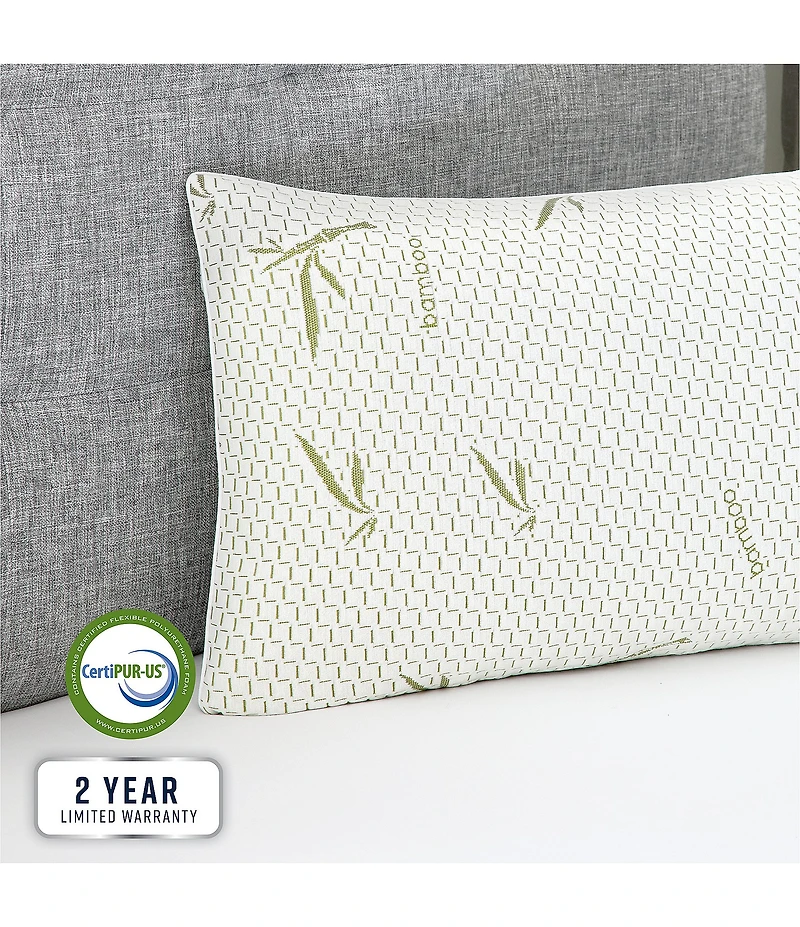 BodiPEDIC Gel-Infused Memory Foam Cluster Jumbo Bed Pillow with Rayon from Bamboo Infused Cover