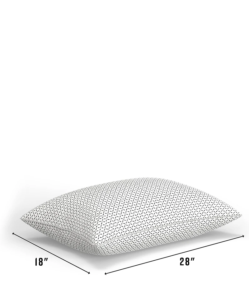 BodiPEDIC Gel-Infused Memory Foam Polyester Cluster Jumbo Bed Pillow with Charcoal Infused Cover