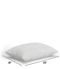 BodiPEDIC Gel-Infused Memory Foam Polyester Cluster Jumbo Bed Pillow with Charcoal Infused Cover