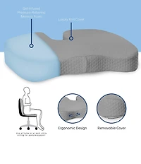 BodiPEDIC Pressure-Relieving Support Memory Foam Seat Cushion