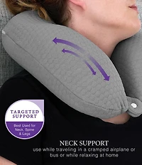 BodiPEDIC Pressure-Relieving Support Memory Foam U-Neck Pillow