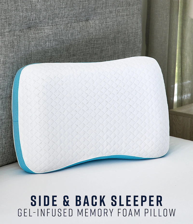 BodiPEDIC Side and Back Sleeper Gel-Infused Memory Foam Bed Pillow