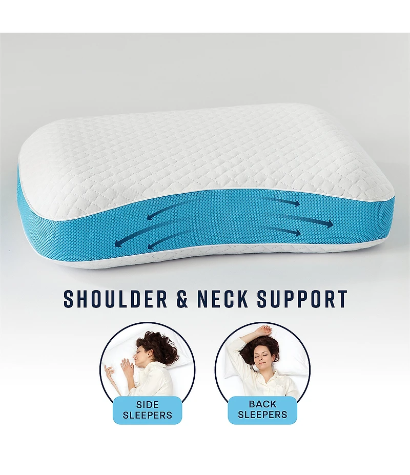 BodiPEDIC Side and Back Sleeper Gel-Infused Memory Foam Bed Pillow