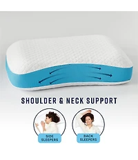 BodiPEDIC Side and Back Sleeper Gel-Infused Memory Foam Bed Pillow