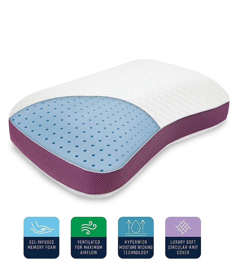 BodiPEDIC Side and Back Sleeper Gel-Infused Memory Foam Oversized Bed Pillow