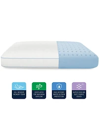 BodiPEDIC Super Cooling Gel-Infused Gusseted Memory Foam Bed Oversized Pillow